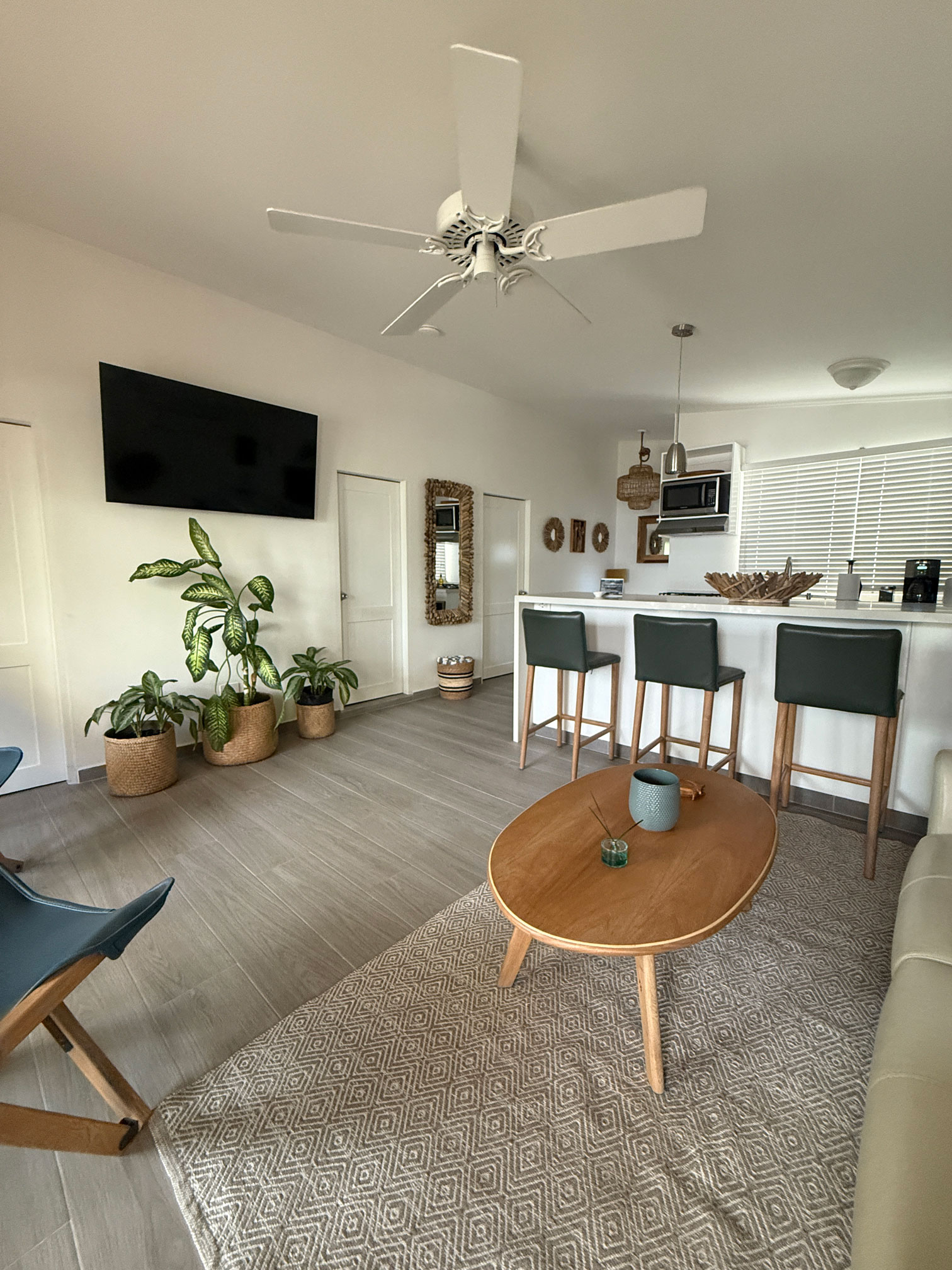 Limpieza profesional de sala y comedor para Airbnb en Santa Marta - Apartamento turístico impecable